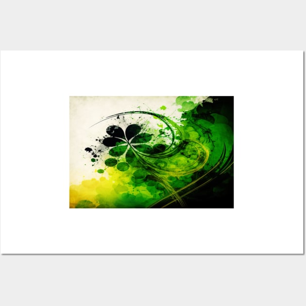 St Patricks Day Artwork - Green abstract artwork Wall Art by Unwind-Art-Work